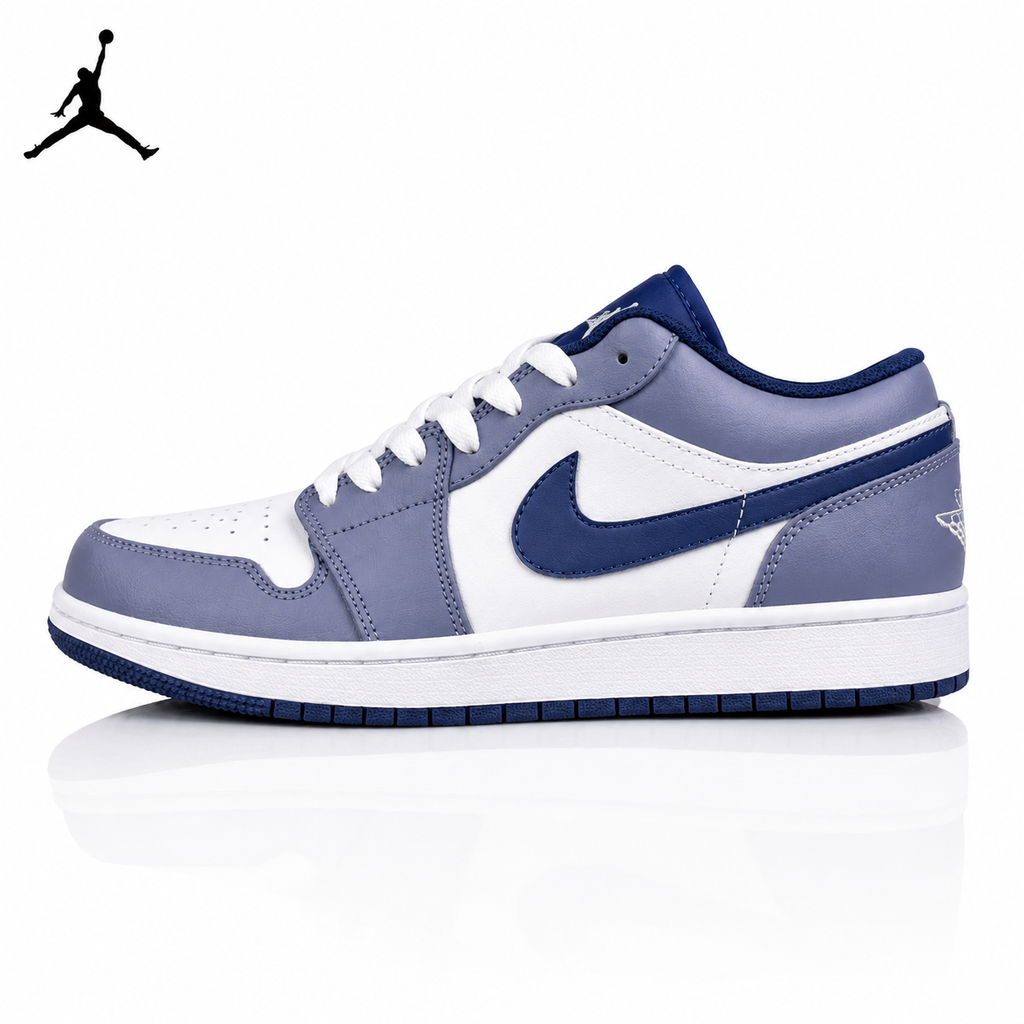 Air Jordan 1 Low Navy Blue 553558-414 Unisex Sneakers