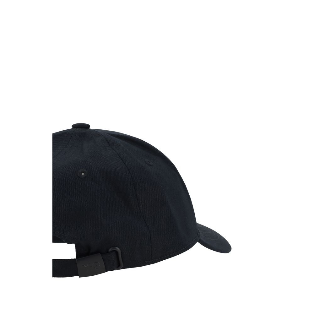 Y-3 Black Cotton Baseball Cap