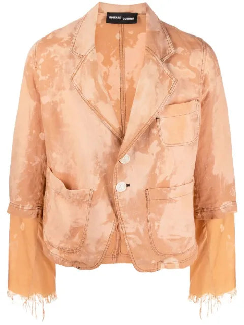Edward Cuming cropped sleeve bleach blazer
