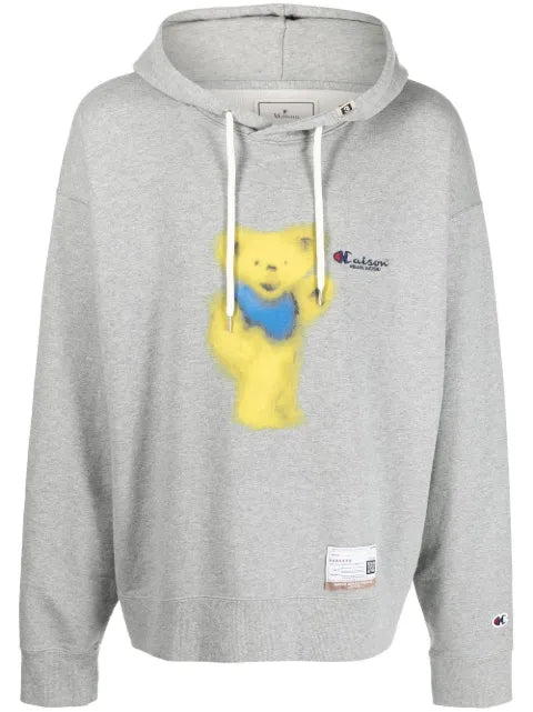 Maison MIHARA YASUHIRO graphic-print drawstring hoodie
