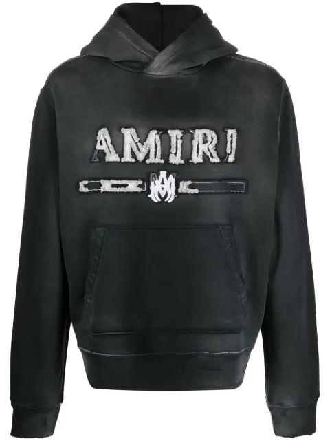 AMIRI faded-effect logo hoodie