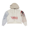Ivory Upside Down Zip Hoodie