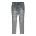 Blue Bleachout Crystal Thrasher Jeans