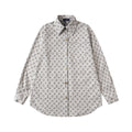 Jacquard Allover Print Denim Shirt