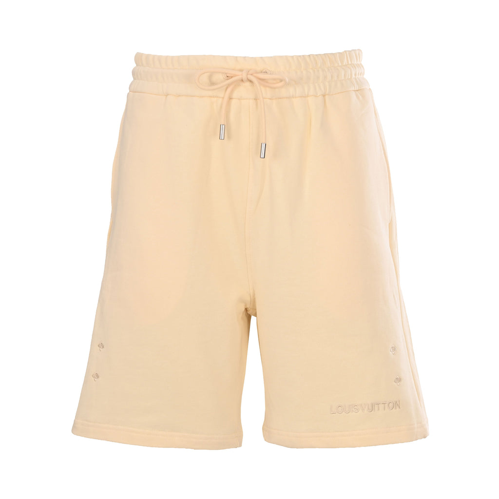 Diamond Hem Embroidered Logo Shorts