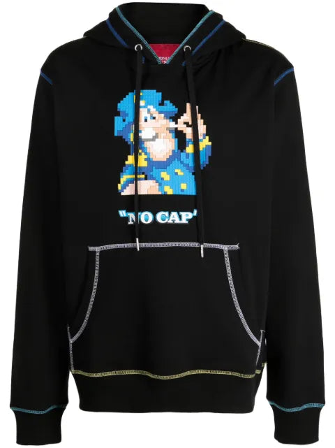 Mostly Heard Rarely Seen 8-Bit No Cap graphic-print cotton hoodie