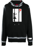 Mostly Heard Rarely Seen 8-Bit Floating Heart graphic-print cotton hoodie
