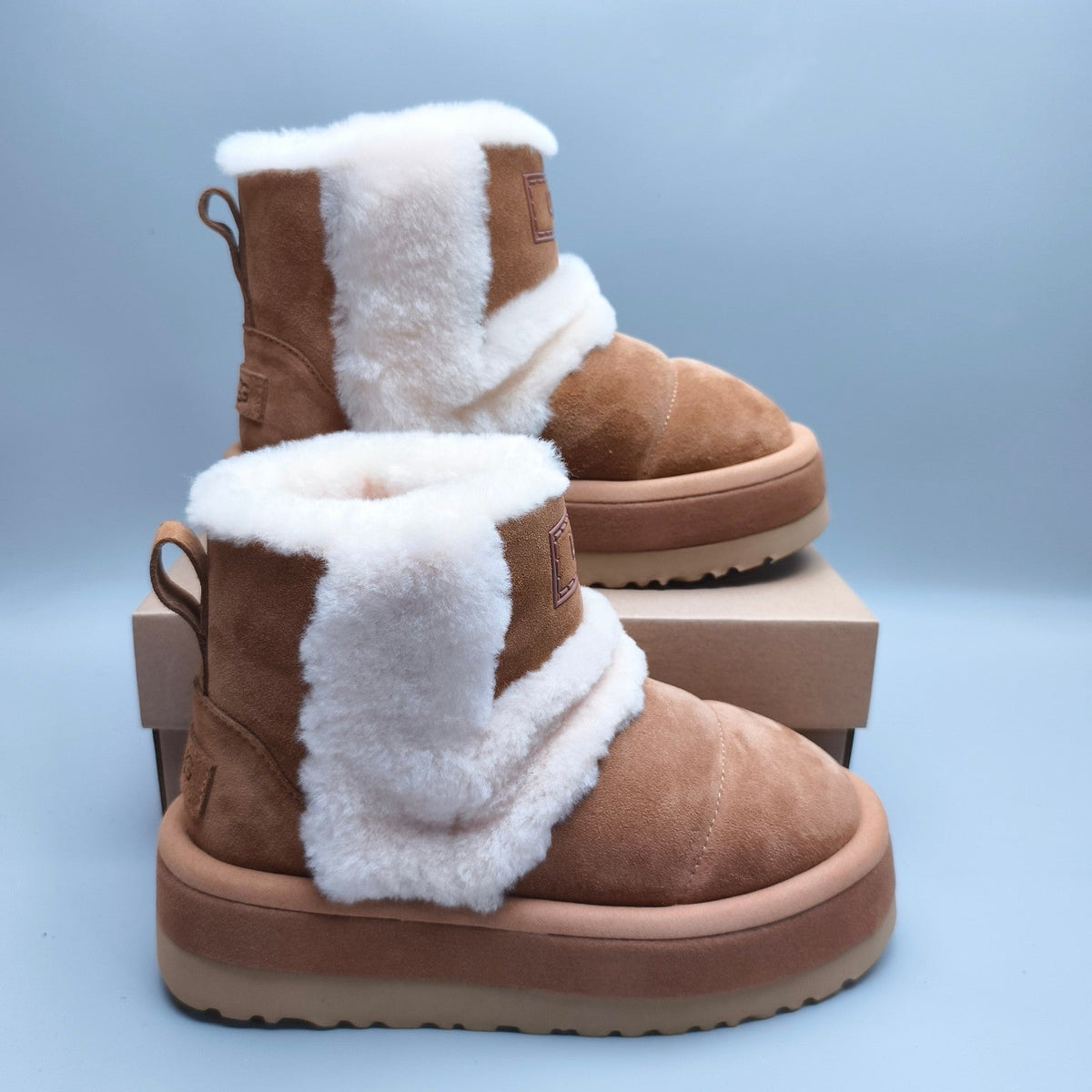 Chestnut Caterpillar Platform Mid-Top Casual Shoes — New Arrival | In Stock