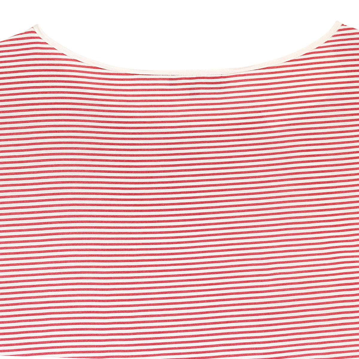 SILK STRIPED WHITE?RED BLOUSE