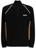 BOSS logo-embroidered colour-block sweater