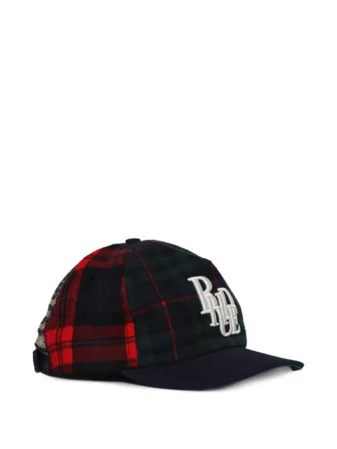 RHUDE checked logo baseball cap