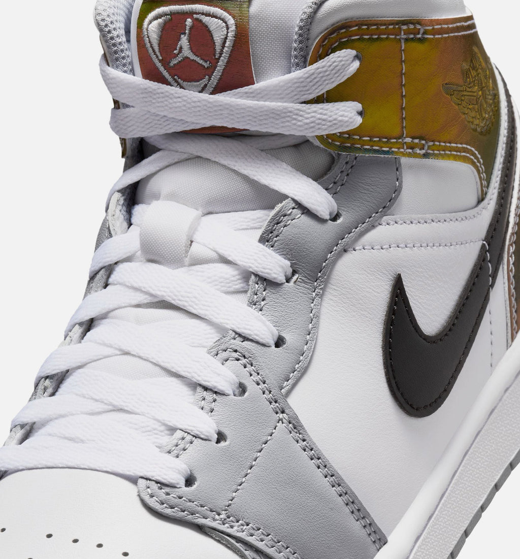 Air Jordan 1 Mid SE “Black White Wolf Grey” Men's Lifestyle Shoes