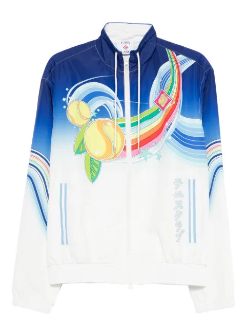 Casablanca graphic-zipped jacket