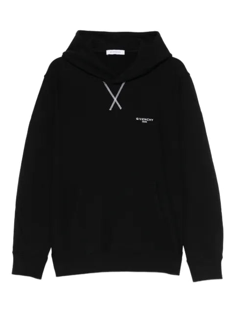 Givenchy couture seam hoodie in fleece embroidered Givenchy Paris