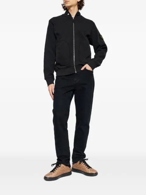 Stone Island 6100014 mesh stitch organic cotton fleece jacket
