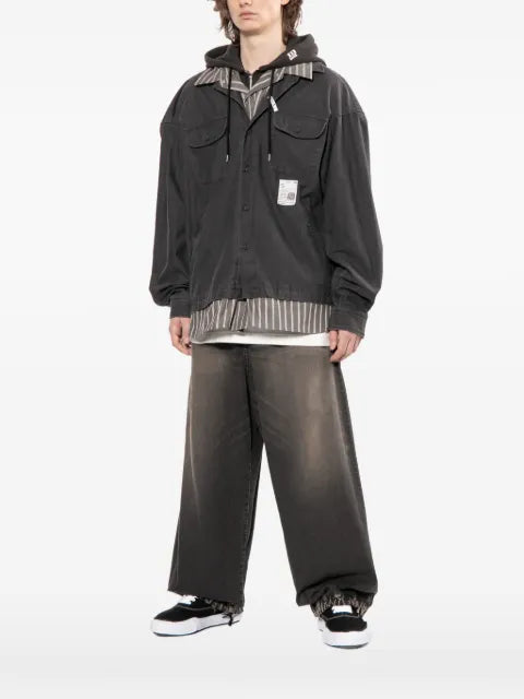Maison MIHARA YASUHIRO striped hooded jacket
