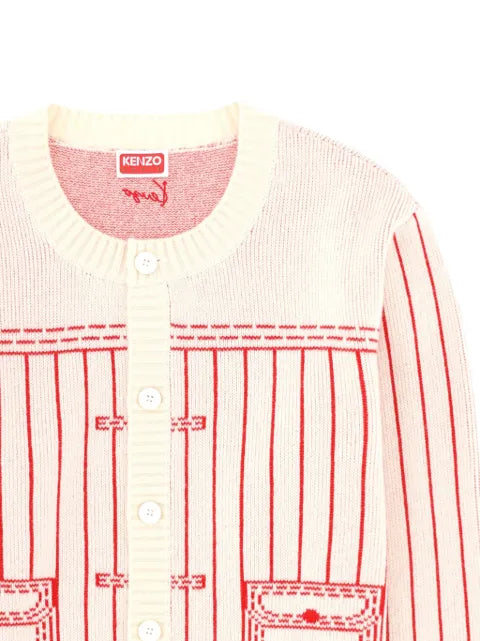 Kenzo pockets striped cardigan