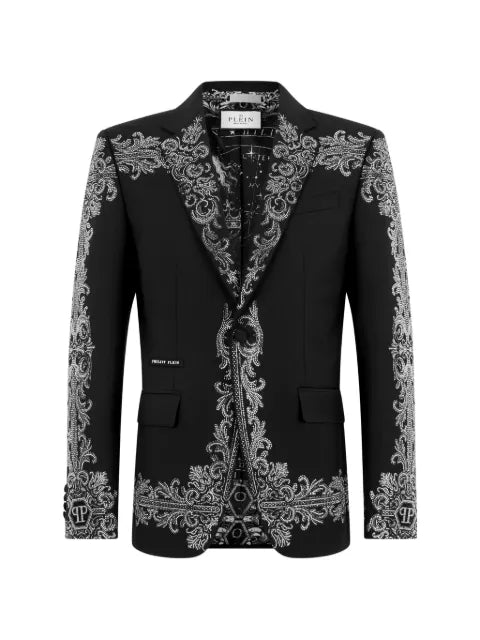 Philipp Plein blazer baroque skull strass