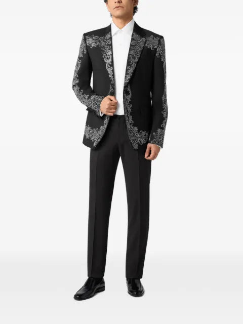 Philipp Plein blazer baroque skull strass
