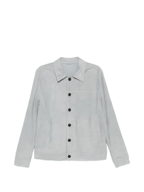 Eleventy buttoned suede jacket