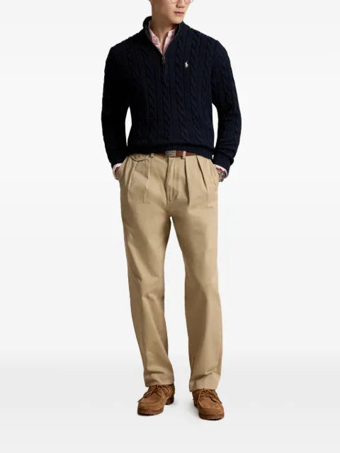 Polo Ralph Lauren half-zip embroidered sweater
