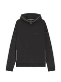 HUGO contrast-binding zip-up hoodie in a cotton blend