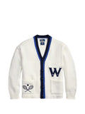 Polo Ralph Lauren x Wimbledon 2026 striped patch cotton cardigan