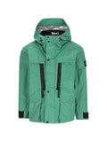 Stone Island hooded jacket with logo patch