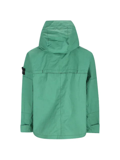 Stone Island hooded jacket with logo patch