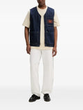 DICKIES logo-patch zip-up gilet