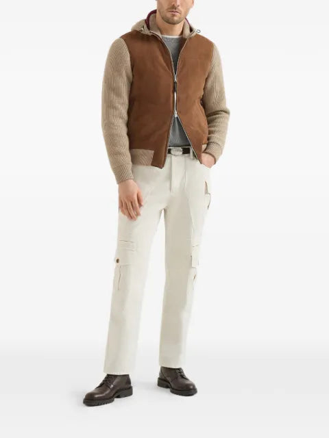 Brunello Cucinelli zip-up hooded bomber jacket