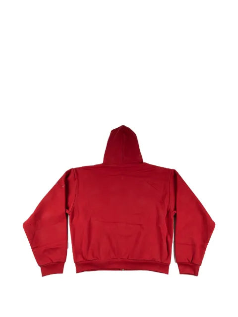 SP5DER Angel Number zip-up hoodie