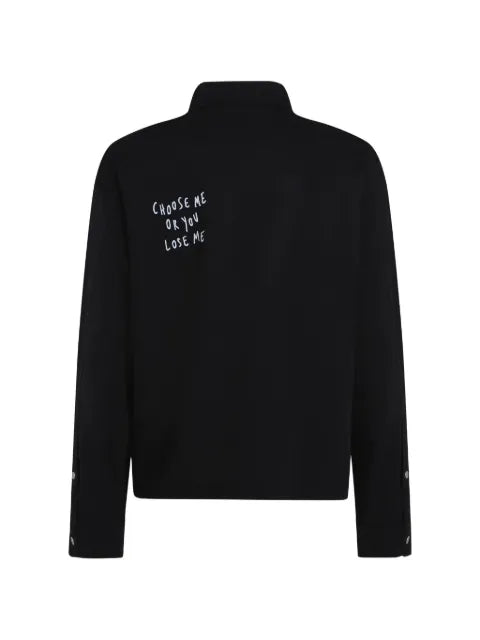 Karl Lagerfeld Jeans x Pietro Terzini logo-patch overshirt
