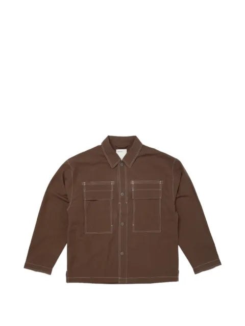 Satta Drop contrast-stitch overshirt