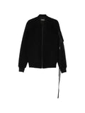 Ann Demeulemeester Dries ribbed-trim zip-up bomber jacket