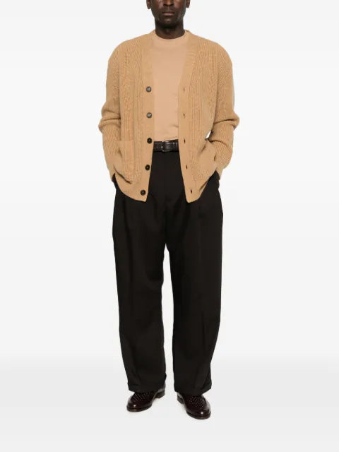 Malo ribbed-knit V-neck cardigan