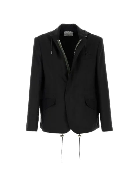 sacai hooded twill jacket