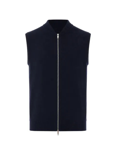 ALPHA STUDIO zip-up sleeveless jacket