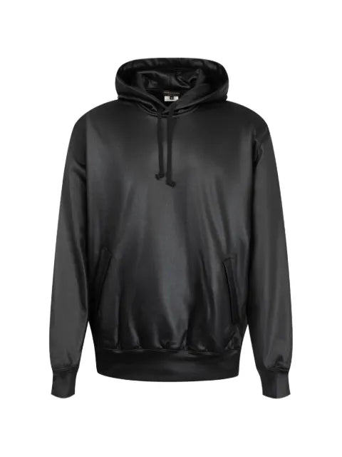 Comme des Garçons Homme Plus drawstring-hoodie satin-finish hoodie