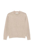 DUNST distressed-edge ribbed-trim sweater