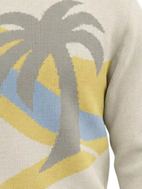 HARDEN palm tree-intarsia sweater