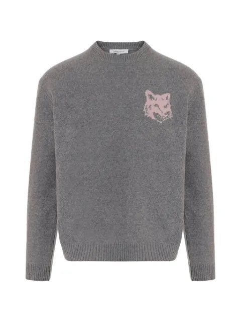 Maison Kitsuné Fox Head intarsia-knit sweater