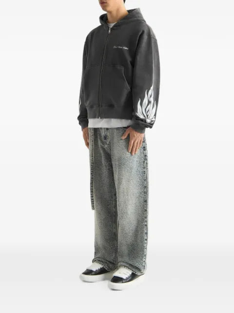 Don't Waste Culture Wesandra graphic-print zip-up hoodie