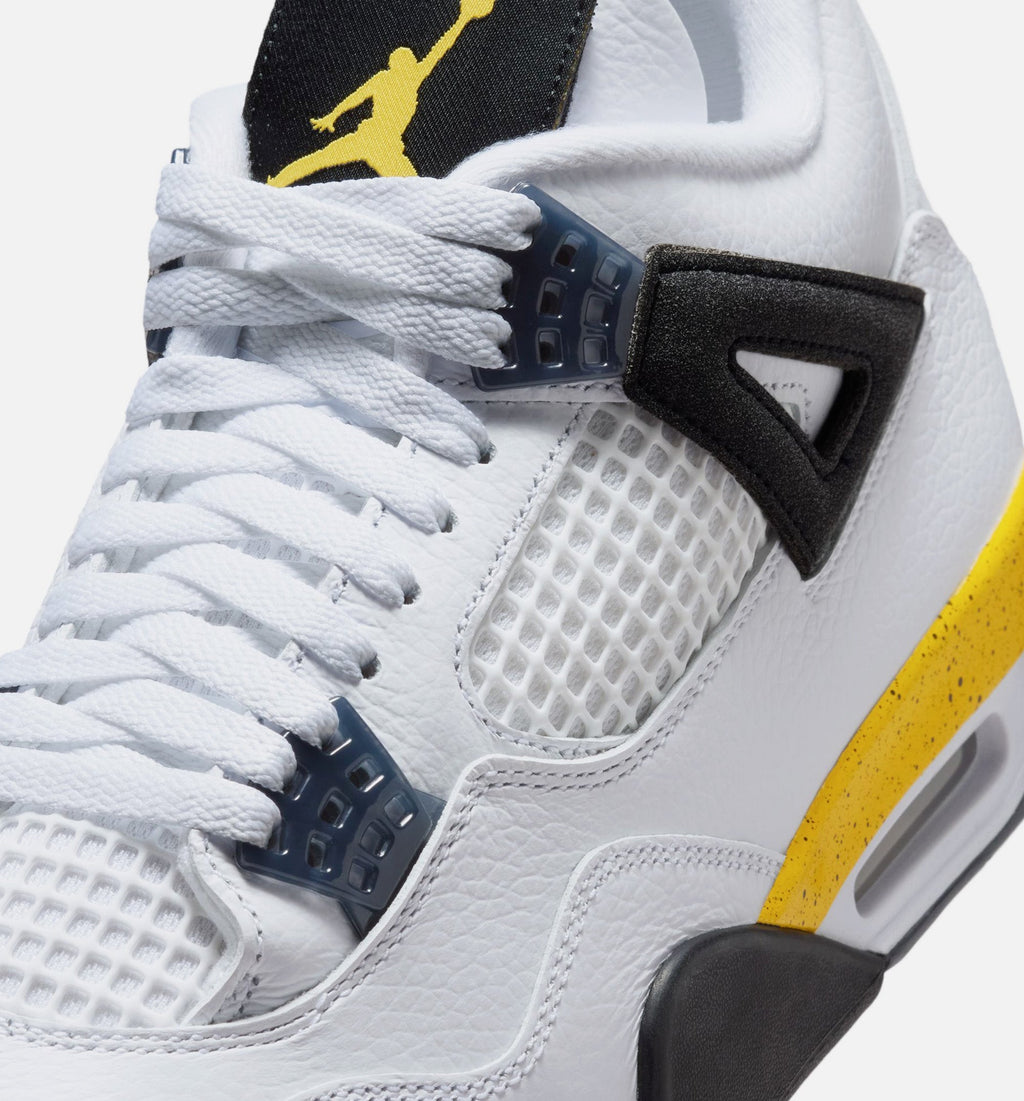 Air Jordan 4 Retro Rare Air Tour Yellow – Men's Lifestyle Shoe | White/Dark Blue Grey/Black/Tour Yellow