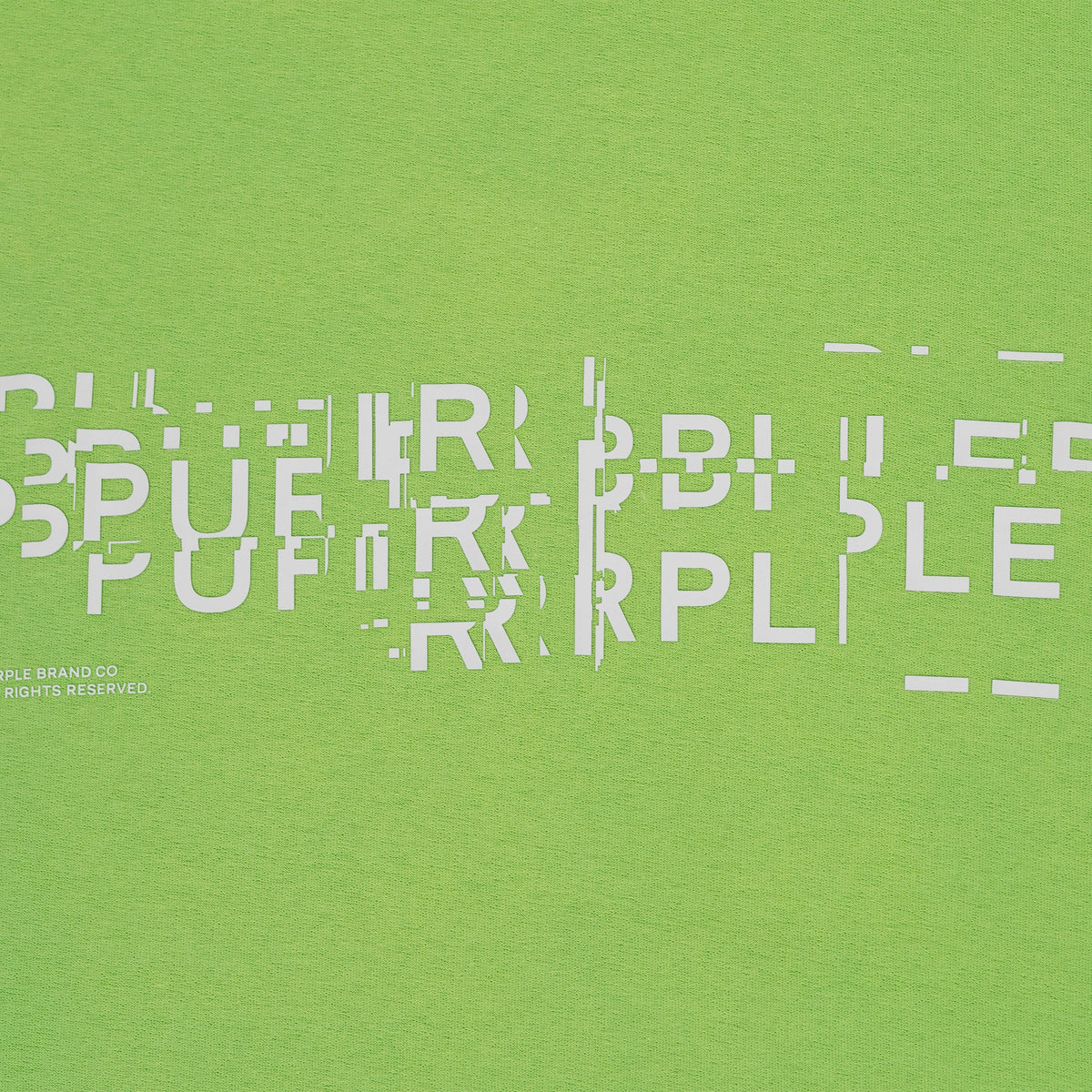 Fluorescent Green Textured Glitch T-shirt