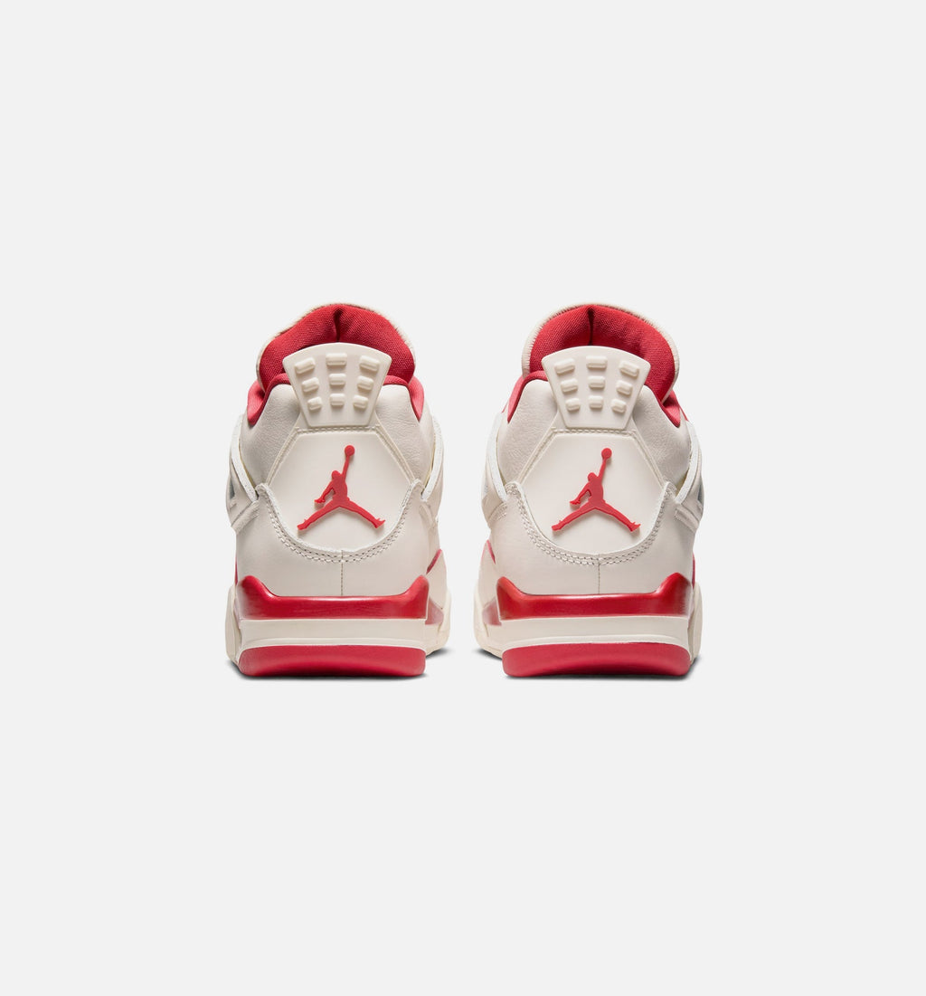 Air Jordan 4 Retro 'Valentine's Day' - Women's Lifestyle Sneaker (Pale Ivory/Sierra Red/Tough Red)