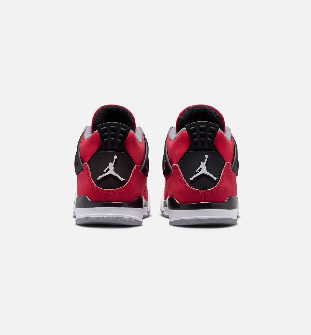 Air Jordan 4 Retro Toro Bravo Preschool Lifestyle Shoes - Fire Red/White/Black/Cement Grey