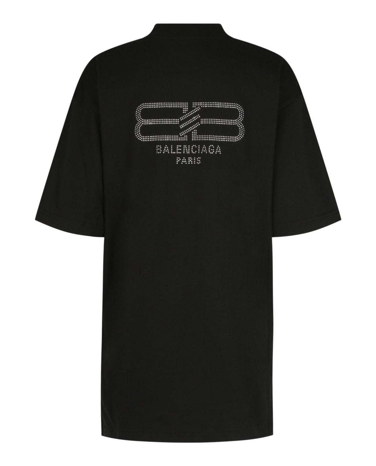 Balenciaga Womens BB Paris Rhinestone T-Shirt