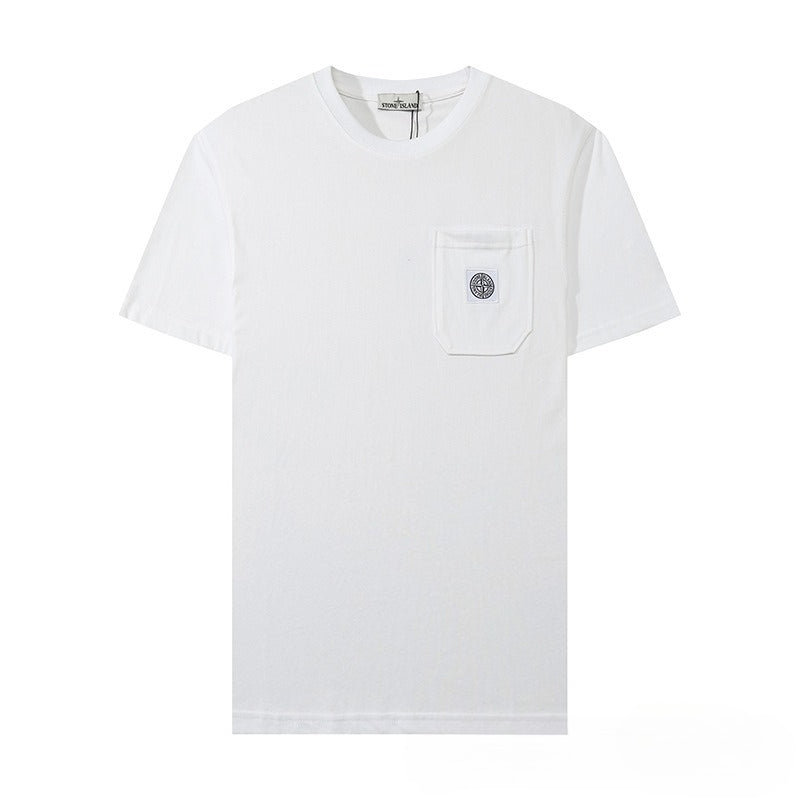 Stone Island Compass Embroidered Chest Pocket Oversized Tee Streetwear