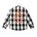 Anti Social Social Club Black White Plaid Flannel Shirt